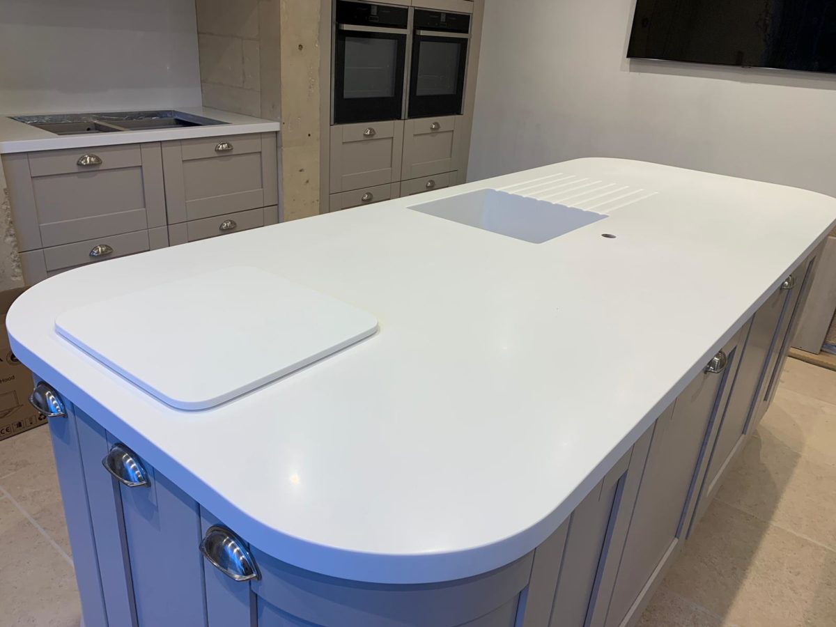 Corian Solid Surface White Island